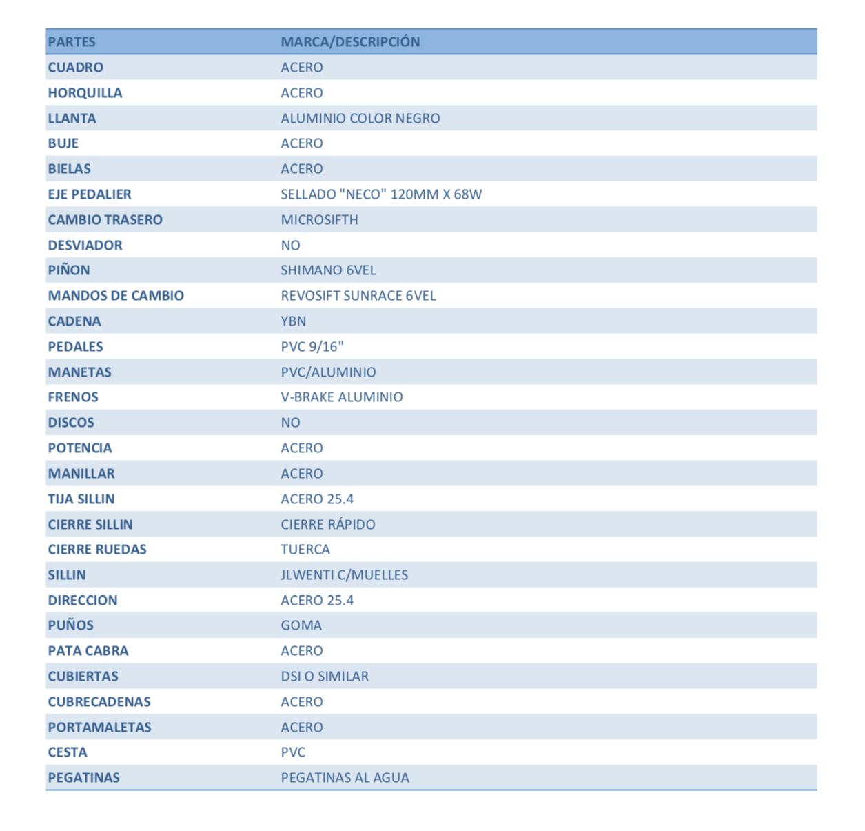 BICICLETA PASEO PARIS 26"