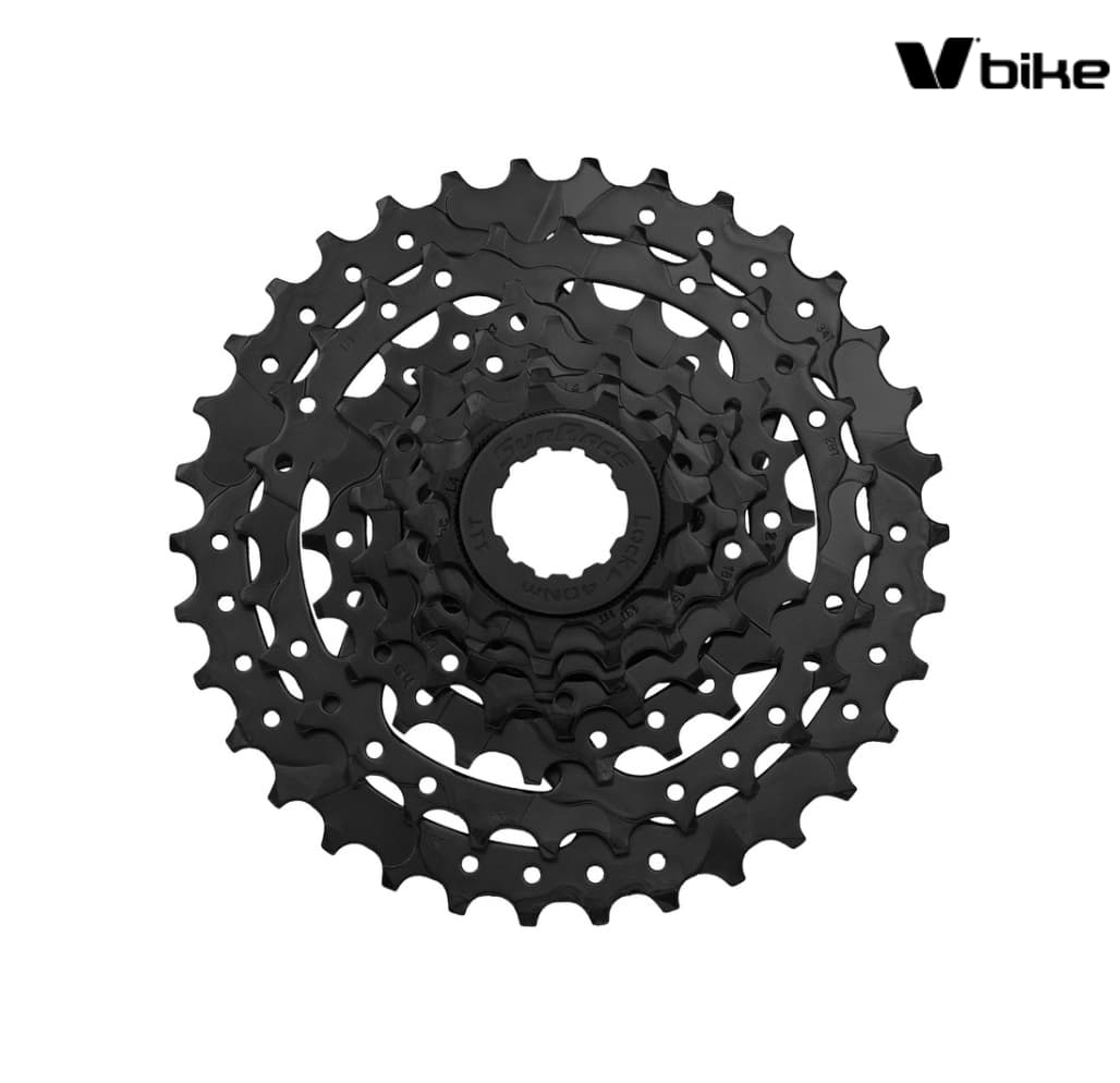 Cassette SunRace CSM40 7AS
- Velocidades: 7
- Desarrollo: 12-28T (12-14-16-18-21-24-28)
- Super Fluid Drive™
- Montaje: Tipo HG
- Color: Negro
- Peso: 248g aprox
- Compatible con sistema Shimano HG41-7AC
- Super ligero: agujeros mecanizados para reducir el peso en las 4 coronas más grandes.
