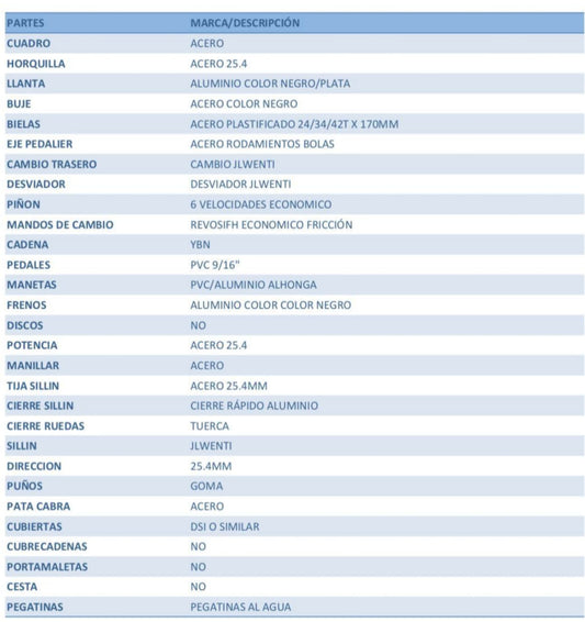BICICLETA WENTI 24" BLUE