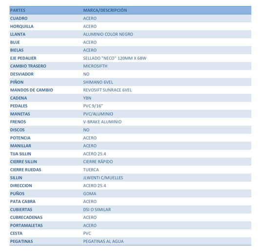 BICICLETA CLASICA LISBOA BLANCO 28"