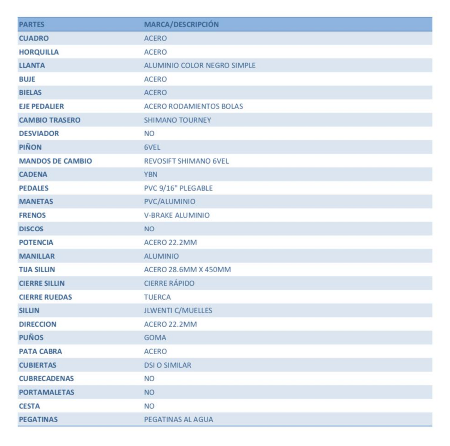 BICICLETA PLEGABLE WENTI