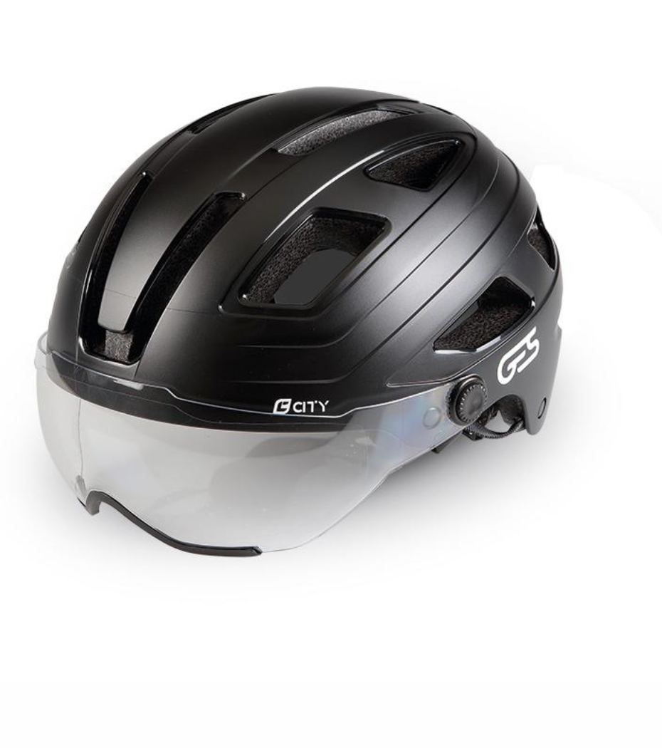 CASCO CITY CON PANTALLA Y LUZ