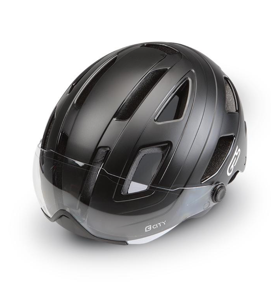 CASCO CITY CON PANTALLA Y LUZ
