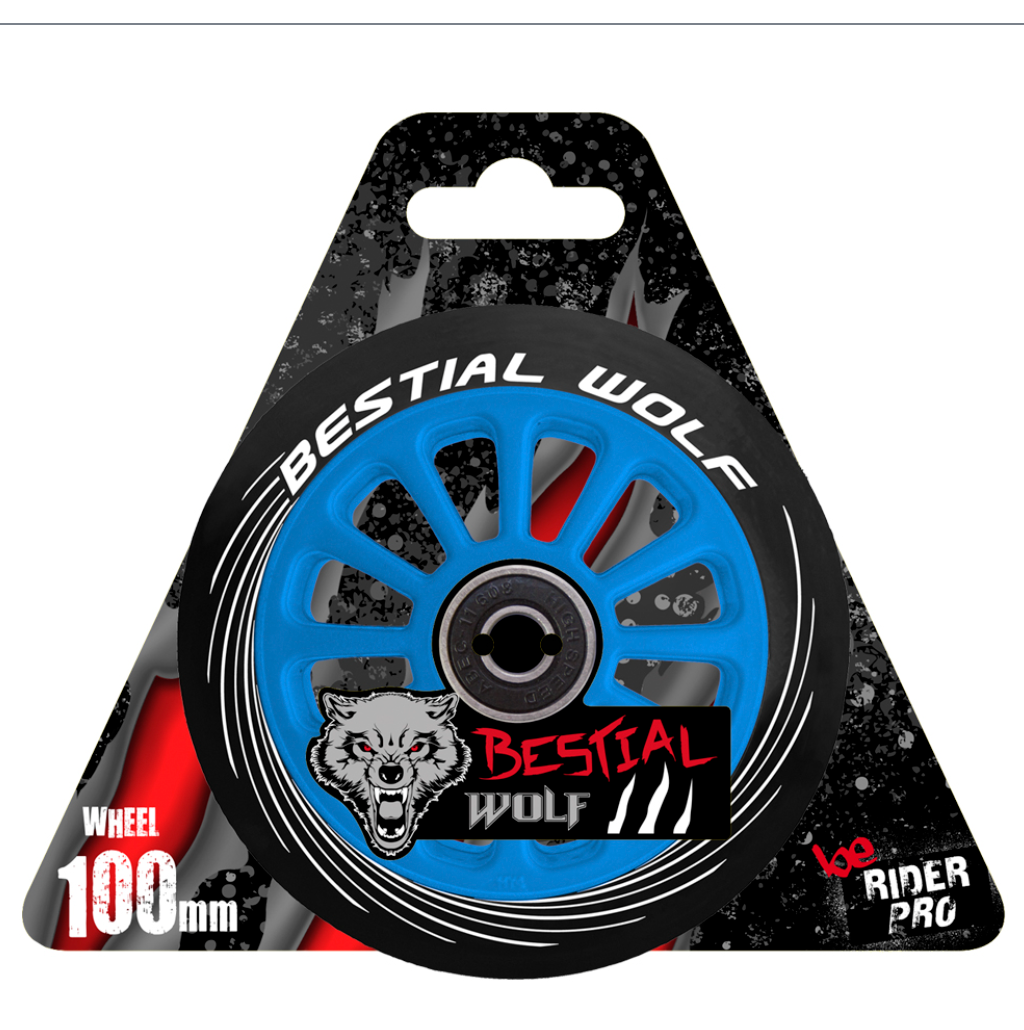 RUEDA PATINETE BESTIAL WOLF 100MM AZUL