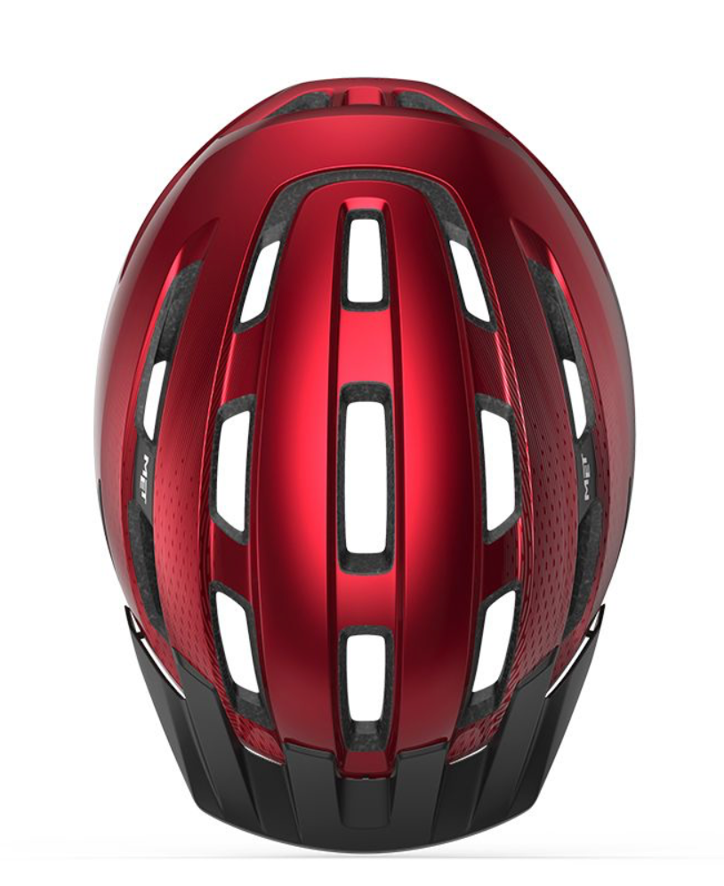 CASCO MET DOWNTOWN ROJO BRILLO