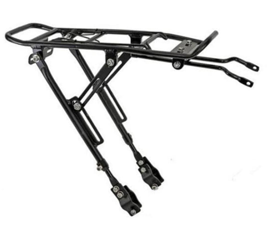 Este tipo de portabultos se caracteriza por su sistema de anclaje que se fija a las vainas (las barras que conectan el eje trasero con el cuadro), lo cual le da una mayor estabilidad y resistencia.