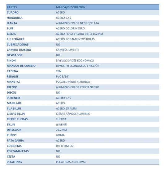 BICICLETA 2O" WENTI ROSA 5 VEL
