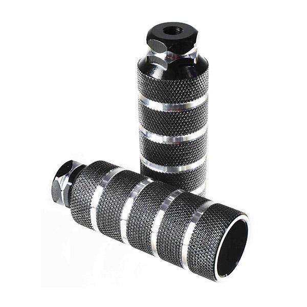 ESTRIBERAS NEGRO/PLATA