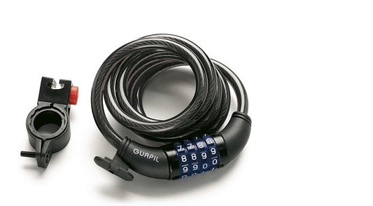 CANDADO ESPIRAL COMBINACIÓN NEGRO