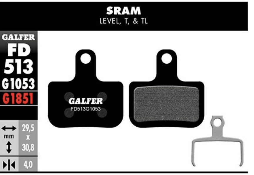 PASTILLAS FRENO GALFER STADAR SRAM LEVEL T, TL