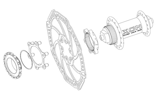 ADAPTADOR DE CENTER LOCK A 6 TORNILLOS