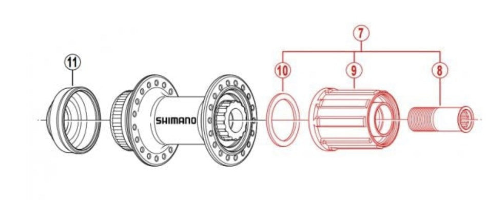 NUCLEO SHIMANO FH-RM35 #Y3TE98040