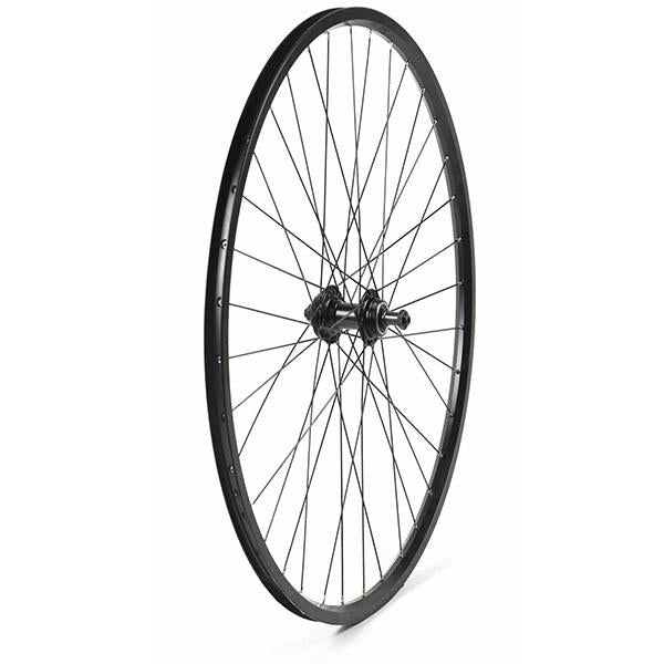 Rueda trasera 27.5" con buje a rosca y freno de disco . En aluminio y color negro