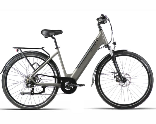 Nuestras bicicletas eléctricas de paseo combinan tecnología avanzada con un diseño tradicional y cómodo. Equipadas con un motor eléctrico de pedaleo asistido