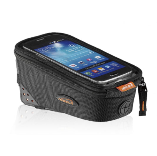 Fabricado en nylon 1680D resistente al agua (water resistant) 

+

Base suave tipo antirrayaduras para evitar daños al móvil o al cuadro de la bici 

Costuras reforzadas / materiales para proteger frente a lluvia ligera (no se garantiza sumergibilidad total)