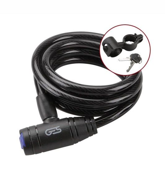 Maximiza la seguridad de tu bicicleta con el Candado Espiral GES de 10 x 1800 mm, fabricado en aluminio resistente y acabado en color plata. Incluye un soporte para el cuadro y un juego de llaves, ideal para proteger tu bicicleta sin dañar la pintura.