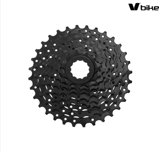 Cassette CSM55 8AU - Velocidades: 8 - - Super Fluid Drive™ - Montaje: Tipo HG - Color: Negro - Peso: 334g aprox - Compatible con sistema Shimano HG31-8 - Super ligero: agujeros mecanizados para reducir el peso en las 5 coronas más grandes.