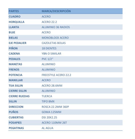 BICICLETA BMX DIRTY ROJO