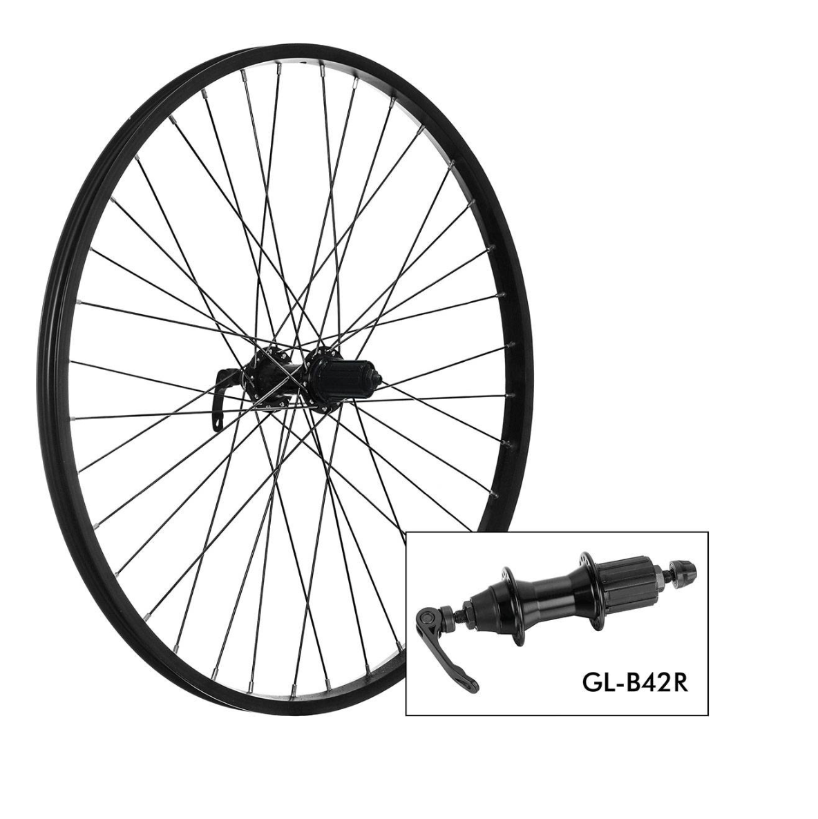 RUEDA TRASERA 26" CASETTE/V-BRAKE