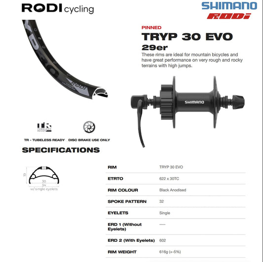RUEDA DELANTERA SHIMANO/RODI DISCO