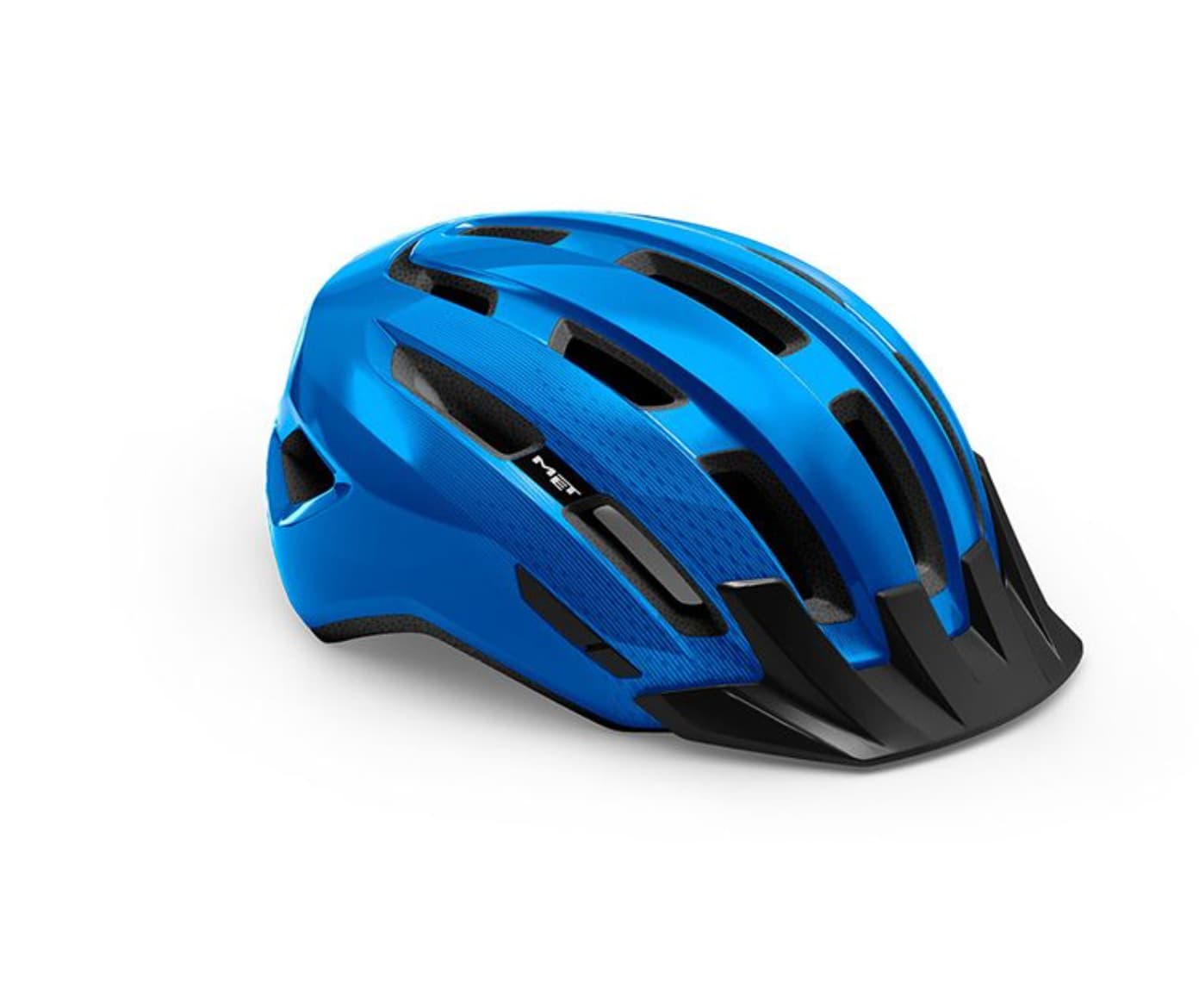 CASCO MET DOWNTOWN AZUL BRILLO