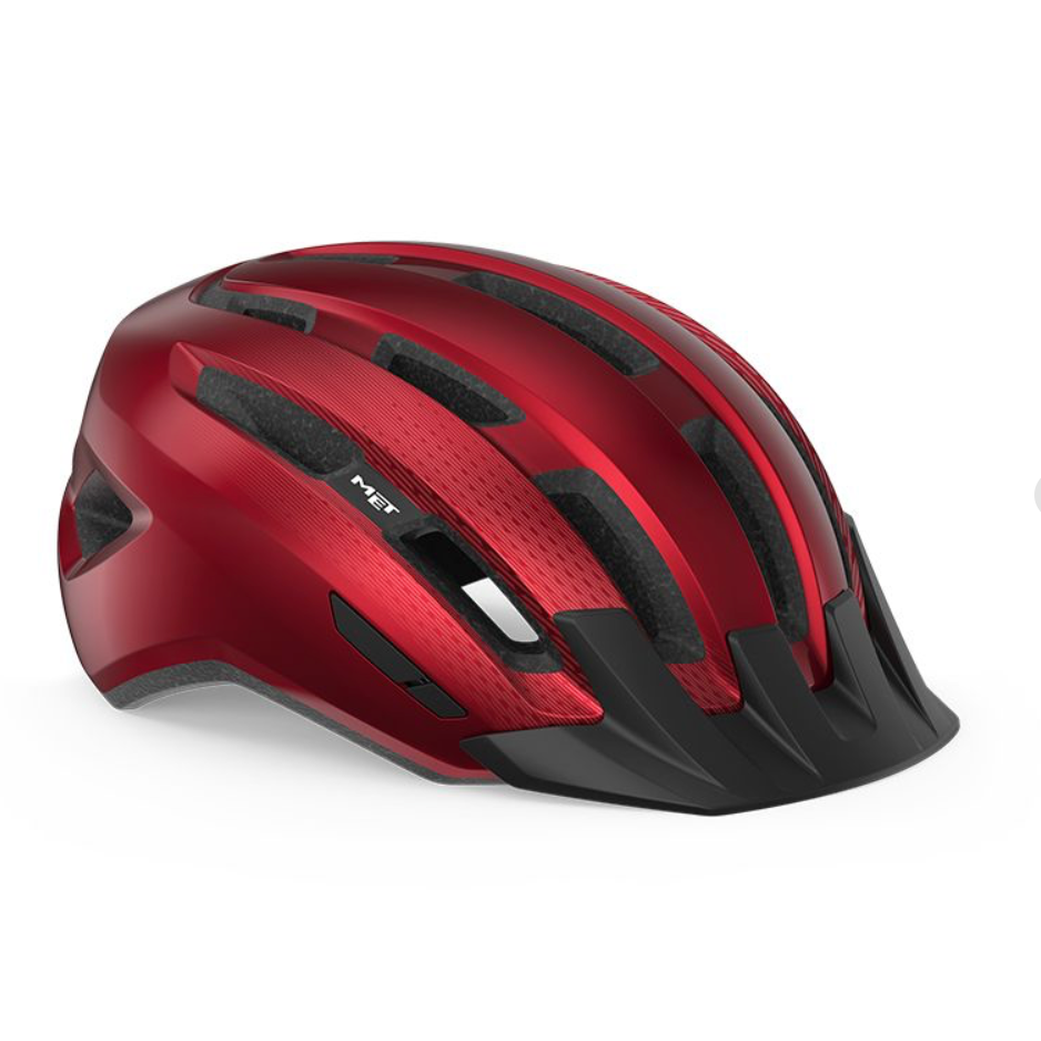 CASCO MET DOWNTOWN ROJO BRILLO