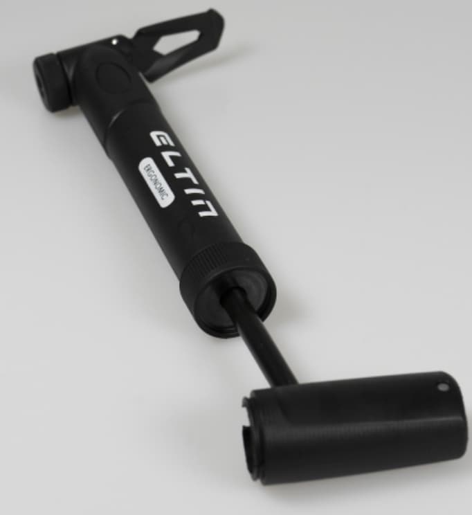 Hinchador ELTIN  Mini Ergonómico Válvula Reversible Negro