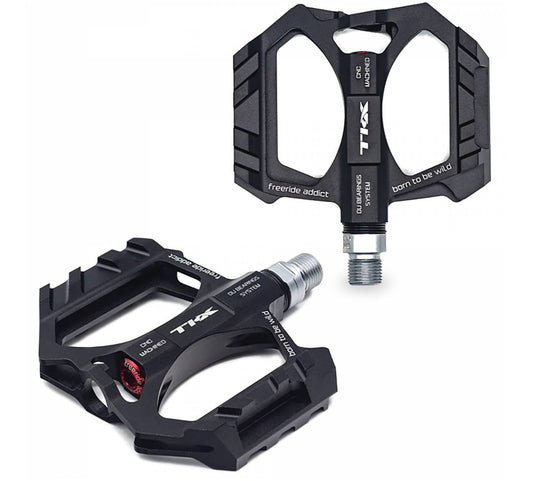 Juego de pedales MTB/BMX aluminio 6061 CNC.
Eje de Cr-Mo.
Rosca 9/16.
Rodamiento sellados.
114×105 mm.
328gr/par.
