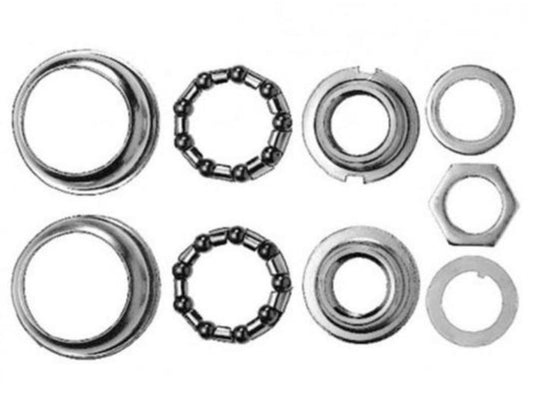 RODAMIENTOS EJE PEDALIER BMX. CAZOLETA 51.5MM ROSCA 22,4MM PLATA