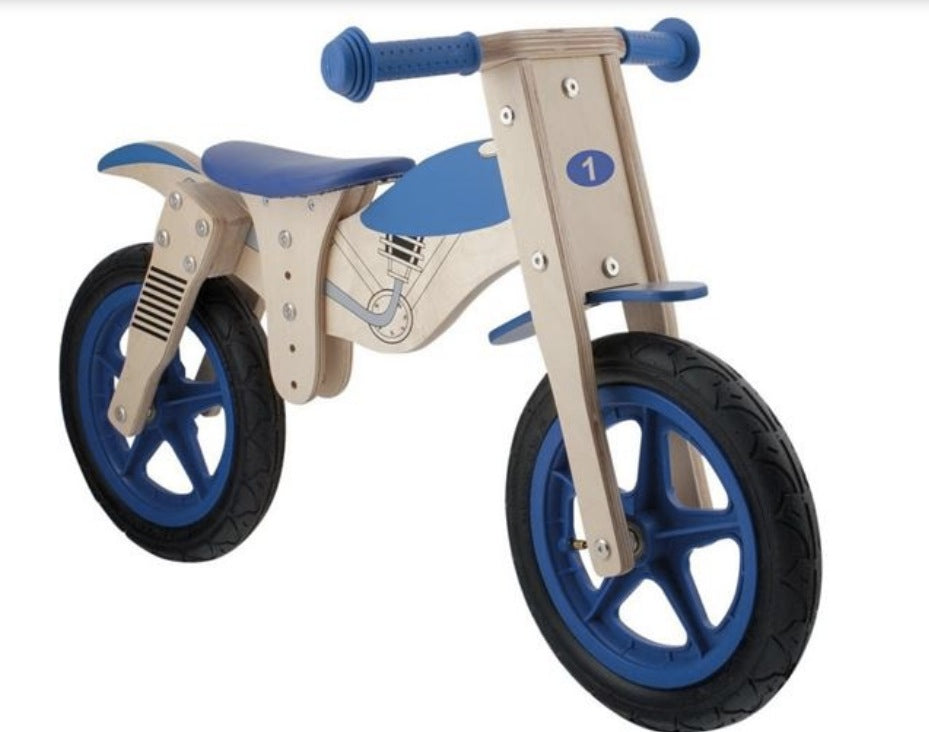 Bicicleta de madera para comenzar a montar en bicicleta y aprender el equilibrio