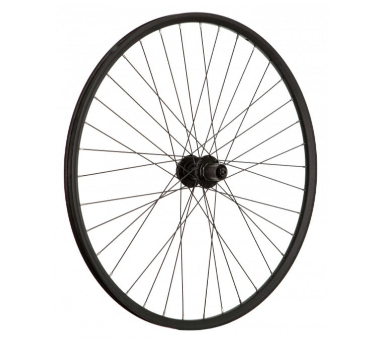 Rueda trasera de 27.5" para freno de disco con llanta de doble pared.

Buje trasero GL-B43 de 36 radios con cierre - Piñón cassette Shimano - Aluminio negro - 9x135 mm. -
Compatible&nbsp; con casette de shimano y Sram 7-8-9-10-11-12 v
PARA DISCO